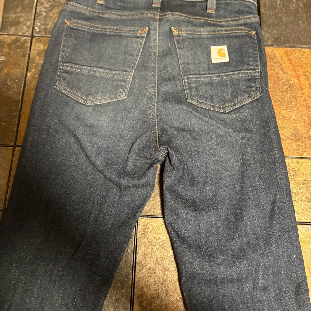 Carhartt Women’s Slim Fit Jeans Size 2 Regular Dark Wash Workwear Denim